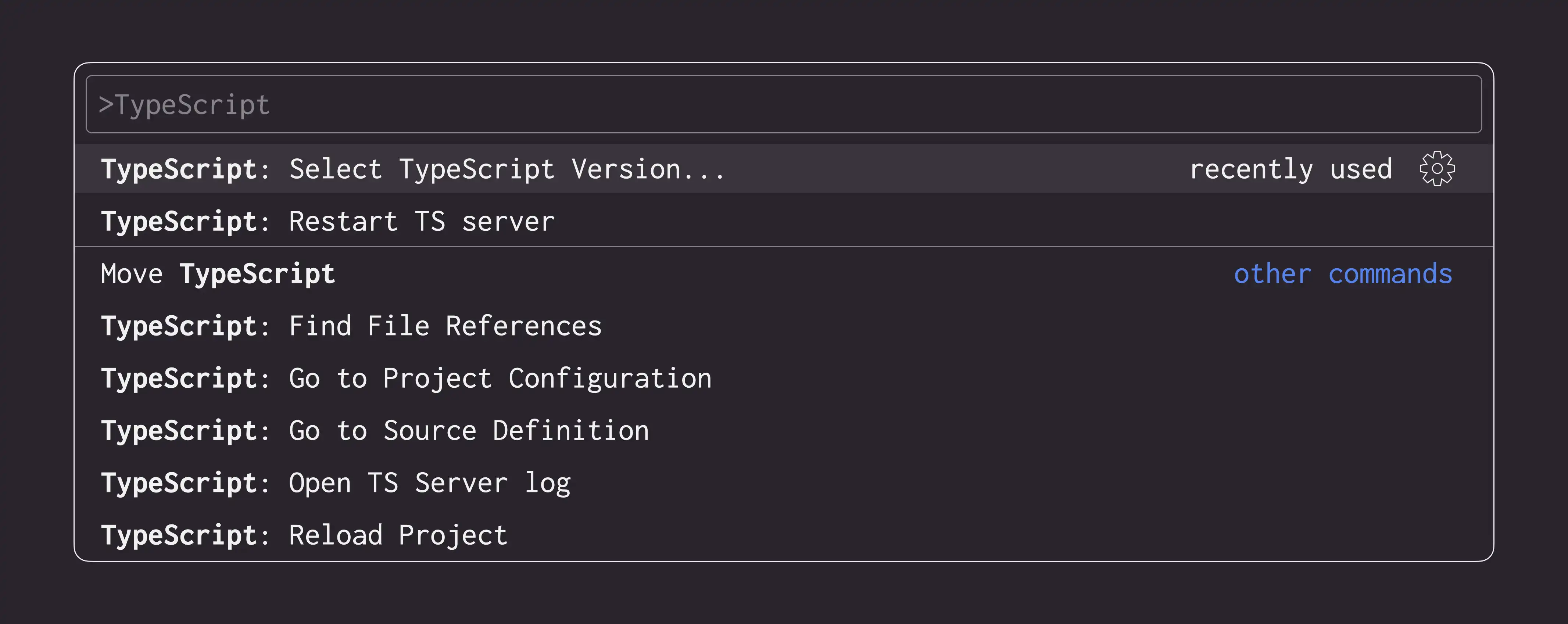 TypeScript Command Palette